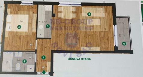 Telep dvosoban stan u izgradnji 45m2