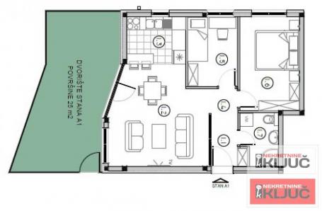 SREMSKA KAMENICA, 50m2, Dvoiposoban plus dvorište 25m2 sa pdv