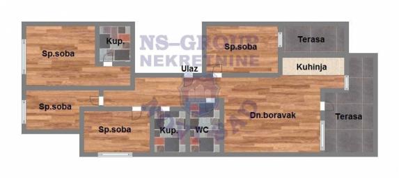 Petosoban stan na Telepu, 115m2