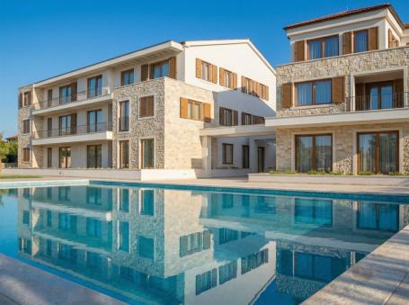 Jednosoban stan 46m² u luksuznom kompleksu Palazzo Jaz sa bazenom – Kovačko Polje, Kotor (Mogućnost 