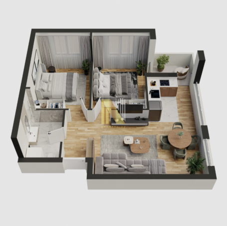 Trosoban stan 54,62 m², Telep, Novi Sad, 1. sprat