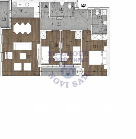 Troiposoban stan na Bulevaru Patrijarha Pavla, 85m2