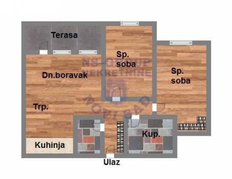 Trosoban stan na Sajmu, 67m2