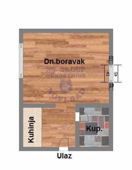 Garsonjera, 26m2 Adice