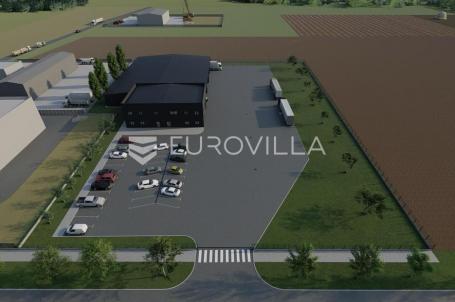 Rugvica, građevinsko zemljište s projektom za izgradnju industrijske hale, 9694 m²