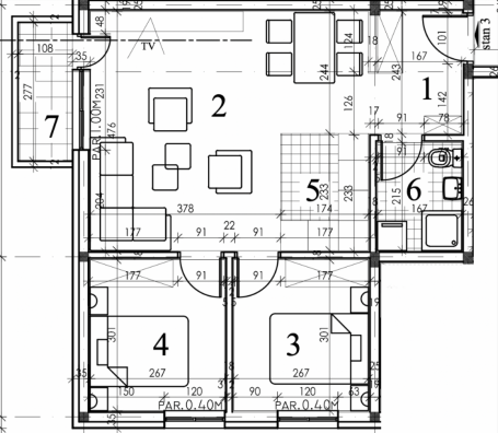 Novogradnja Ledine 2.5 stan 53m² sa parking mestom