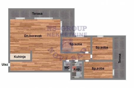 Cetvorosoban stan u izgradnji na Telepu 74m2