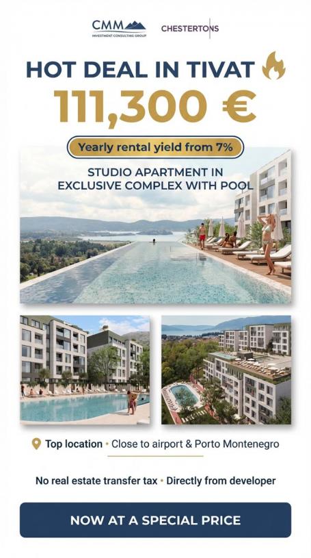 Modern Apartments with Green Views Near Tivat