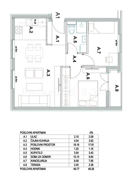 Prodaja novogradnje Borča 48,28m2