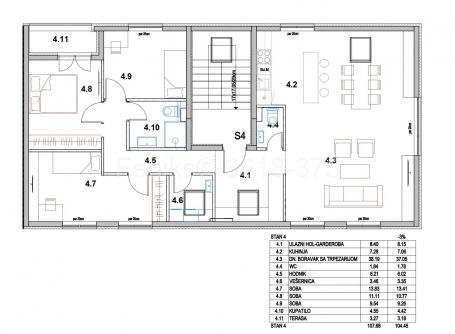 Prodaja novogradnje Borča 104,45m2