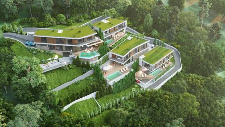 Land Plot 2,228 m² with Project for 5 Luxury Villas & Panoramic Sea View — Kavač