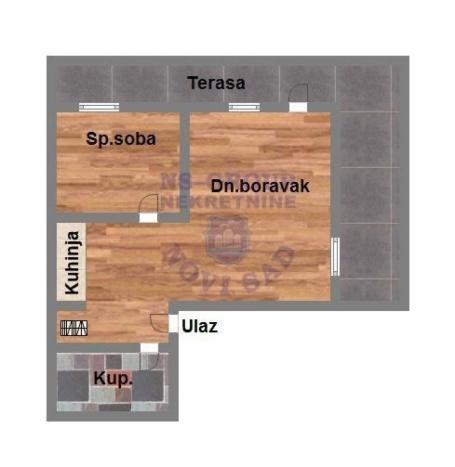 Dvosoban stan u Petrovaradinu, 45m2