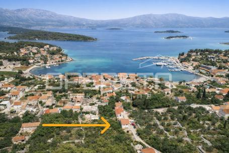 Građevinsko zemljište s pogledom na more - Lumbarda, 596 m2