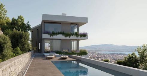 Na prodaju moderna vila 312 m² sa bazenom, teretanom, saunom i panoramskim pogledom na Bokokotorski 