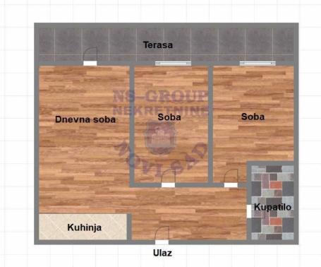 Trosoban stan na Telepu 65m2