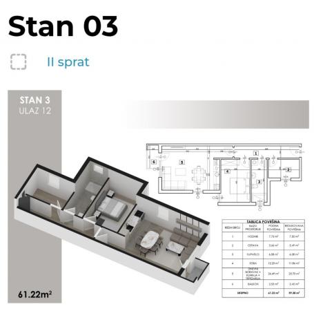 NOVI SAD - ADICE - 61.22 m2