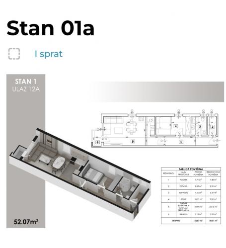 NOVI SAD - ADICE - 52.07 m2