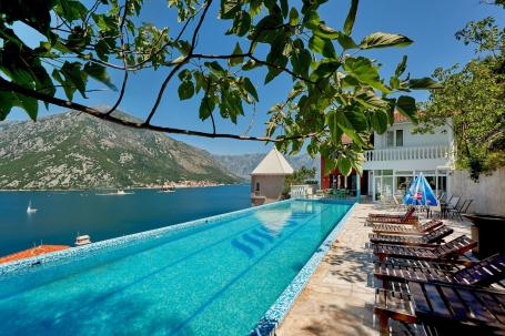 Villa Kostanjica in a waterfront closed-gate resort
