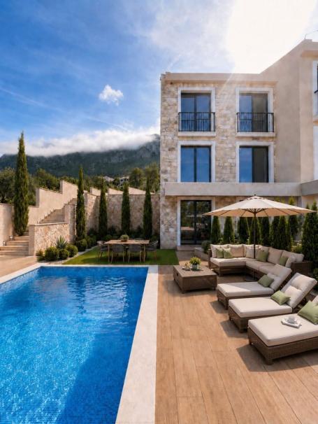 Townhouse luksuzna vila u ekskluzivnom kompleksu od 9 jedinica sa bazenom, garažom i panoramskim pog