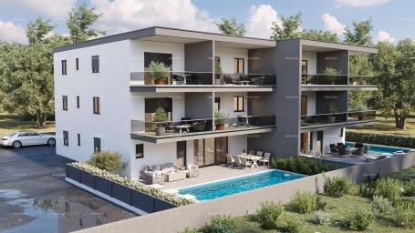 Wohnung Stan in Neubau mit Garten und Pool – Novigrad, 400 m vom Meer