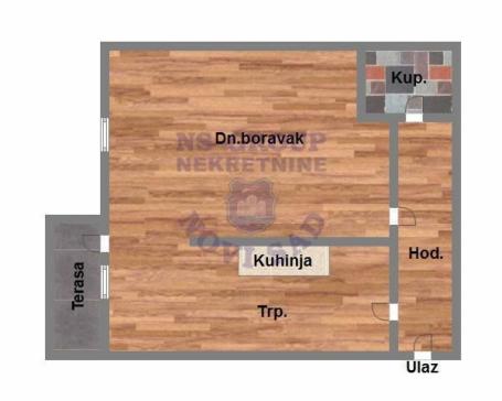 Jednosoban stan od 43m2 sa potencijalom da bude jednoiposoban! 