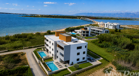 HRVATSKA, PRIVLAKA DALMACIJA- LUKSUZNA PENTHOUSE- 60 metara od mora