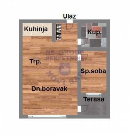 Jednoiposoban stan na Bulevaru Patrijarha Pavla, 38m2