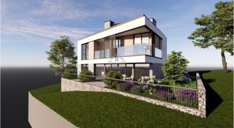 Projekat dupleks vile 147m² na placu 250m2 , Mažina - Tivat