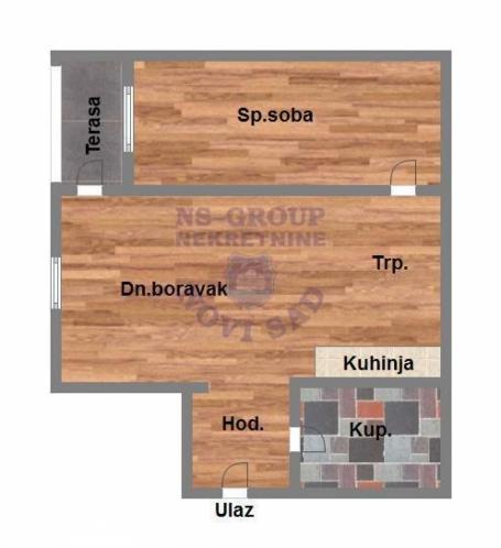 Dvosoban stan na Podbari, 47m2