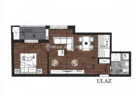 Grbavica-Lep Dvosoban stan 44 m2 u Pogodnom kraju-povrat PDV-065/385 8880