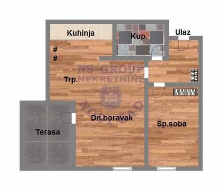 Trosoban stan u Petrovaradinu, 54m2