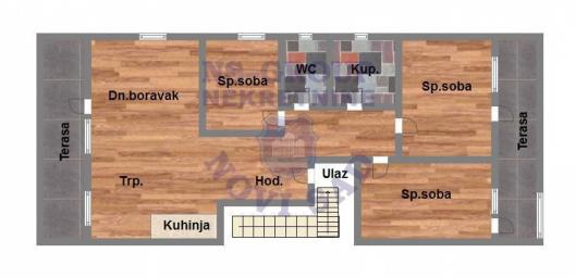Četvorosoban 101m2 Klisa
