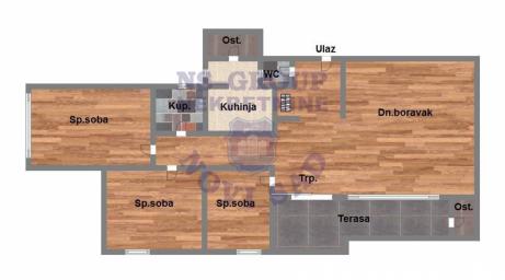 Troiposoban stan na Limanu 2, 77m2