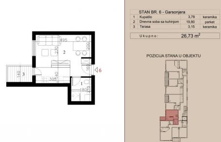 NOVI SAD - TELEP - 26.73 m2