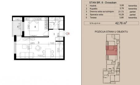 NOVI SAD - TELEP - 42.76 m2
