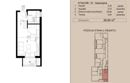 NOVI SAD - TELEP - 26.84 m2