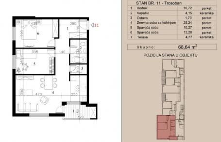 NOVI SAD - TELEP - 68.64 m2