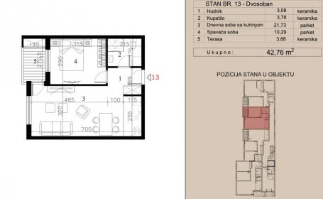 NOVI SAD - TELEP - 42.76 m2