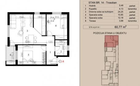 NOVI SAD - TELEP - 60.77 m2