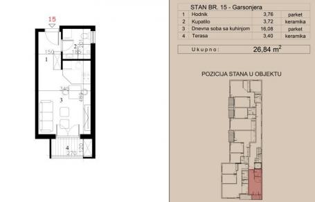 NOVI SAD - TELEP - 26.84 m2