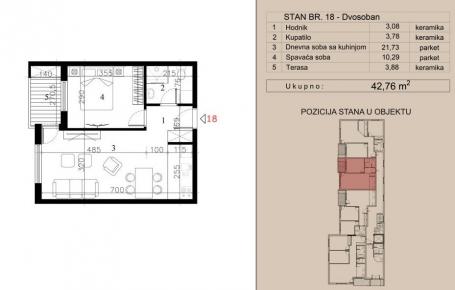 NOVI SAD - TELEP - 42.76 m2