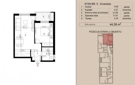 NOVI SAD - TELEP - 44.39 m2