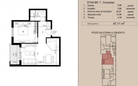 NOVI SAD - TELEP - 47.11 m2