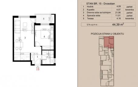 NOVI SAD - TELEP - 44.39 m2