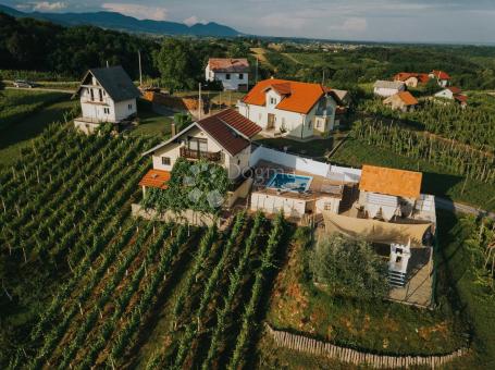 PRODAJA, Kuća, Ozalj- Grandić Breg, NKP 134 m2 sa okućnicom i vinogradom 3083 m2