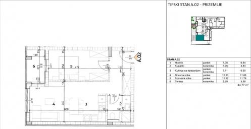 NOVI SAD - TELEP - 44.77 m2