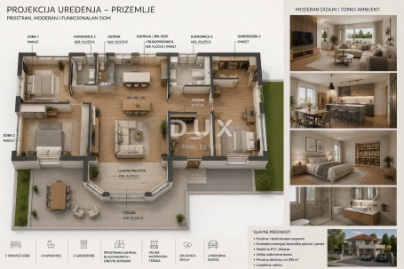 VELIKA GORICA, MALA BUNA - Prostran 4-soban stan s 293 m² okućnice, natkrivenom terasom i 2 parkirna
