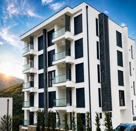 A finished apartment in the Bar Riviera with a sea view in Utekha, 500 meters from the beach