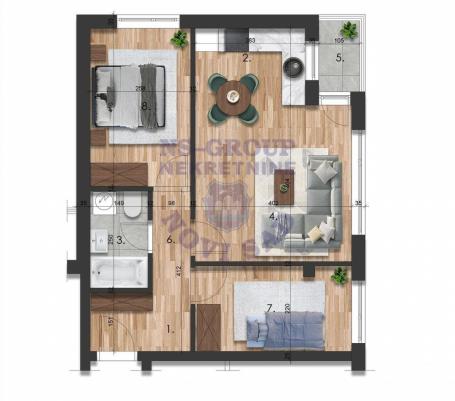 Odličan stan u izgradnji - 52m2 - Telep