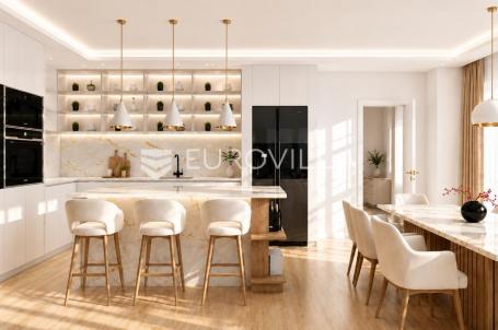 Grad Cres, Centar, luksuzan trosoban stan 115 m² s pogledom na more, odlična lokacija